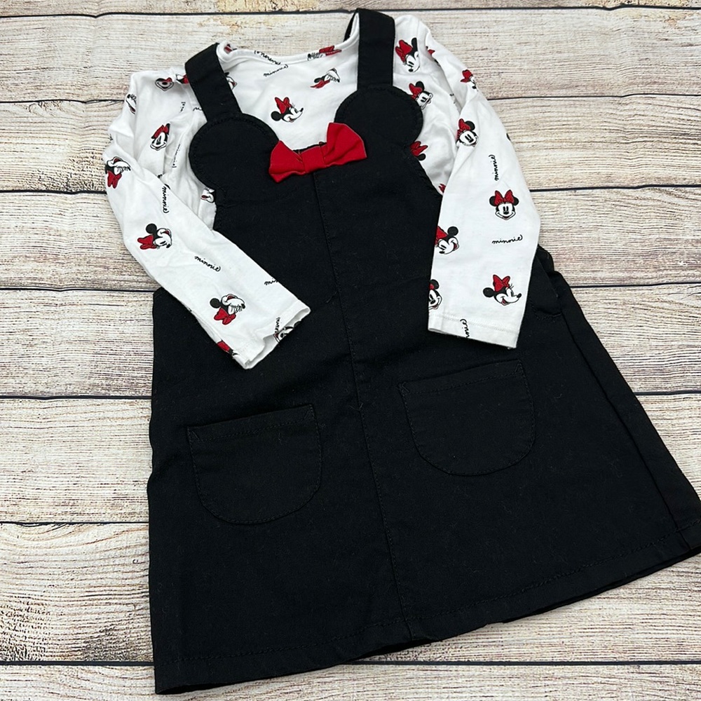 H&M Black and White Kids Dress with Red Accents